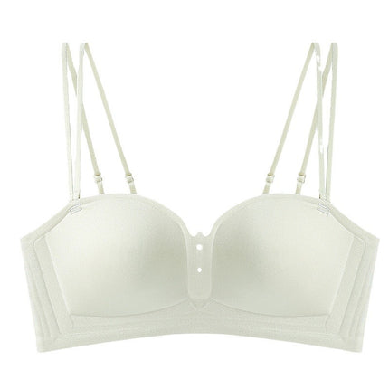 Small Chest Push-up Large No-mark Underwear Women's Upper Pocket Anti-sagging Transparent Shoulder Strap Beautiful Back Sexy Strapless Bra