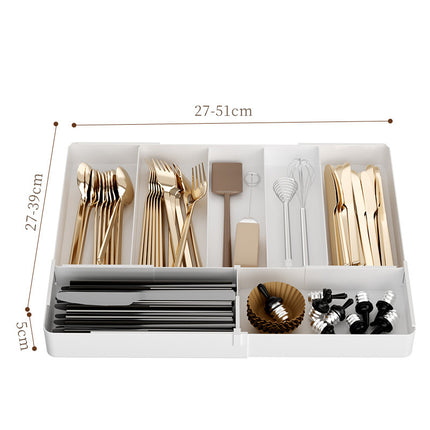 Retractable storage box sorting plastic socks storage box drawer cosmetics partition box built-in multi-function