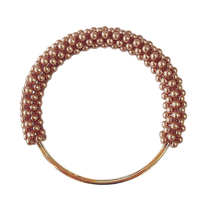 High-End Pearl Handle Bag Accessories Woven Handle Ring Pearl Iron Ring Ring Handmade Bag Handle Ring Handle