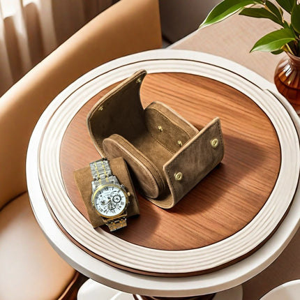 Retro Crazy Horse Pattern Genuine Leather Texture Pu Leather Watch Storage Box 1 2 3 Watch Positions Watch Box Gift Box