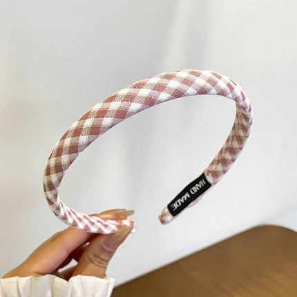 Woven Hair Band Mustard Green High-end Sense Summer Wide-brimmed Sponge Headband Headwear Twist Girl's Internet Celebrity Hair Card for Going Out