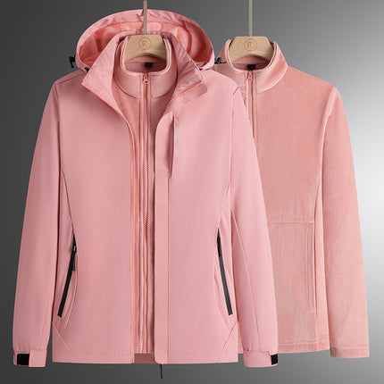 Charge Clothes Three-in-One Silver Fox Velvet Jacket Removable fleece-lined Thickened Winter plus size Mink Velvet Inner Jacket 6268