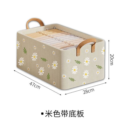 New Dustproof Storage Box Wardrobe Drawer Non-woven Fabric Large Capacity Storage Box Fabric Hand Foldable Storage Box