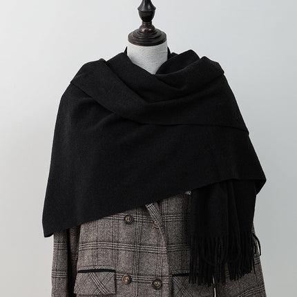 Wool Scarf Korean Style Double-Sided Scarf for Women Autumn and Winter Warm Men's Shawl Versatile Cashmere Scarf Wholesale