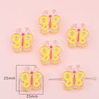a pack / Butterfly yellow 25 × 25mm aperture about 3mm 4