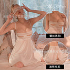 White (nightgown + t pants) + white lace eye mask / All yards