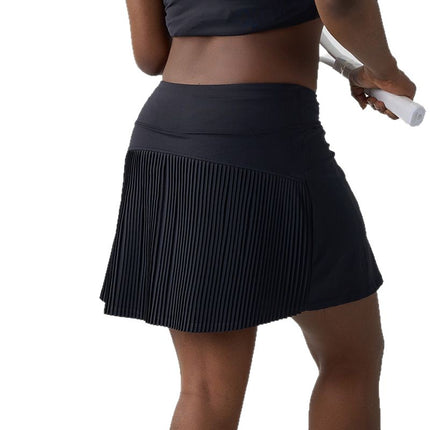Cross-border Cloud Sense Breathable Sports Skirt Hip Covering Slimming Outdoor Fitness Tennis Skirt Anti-light Yoga Skirt for Women