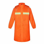 Orange long raincoat / M
