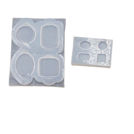 Mini Plate Tray Silicone Mold DIY Crystal Glue Uv Glue Food Toy Fruit Bottom Tray Handmade Mold