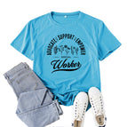 Deep water blue (black font) / S