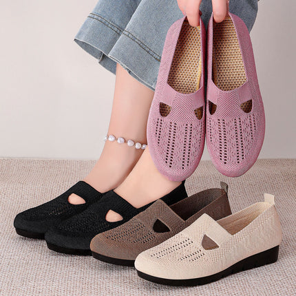 Women's New Breathable Clogs Cross-Border Dropshipping Large Size Women's Shoes Slip-On Casual Comfortable Soft-Soled Mom Shoes