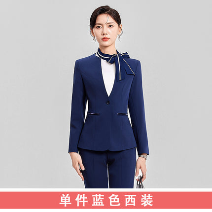 Professional suit female spring and autumn 2024 new hotel manager overalls front desk reception tooling gold shop suit jacket