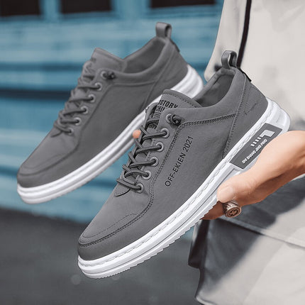 Men's Shoes Canvas Shoes Men's Breathable Lightweight Board Shoes Korean Style Trendy All-match Sports Casual Shoes Soft 2025 Spring New