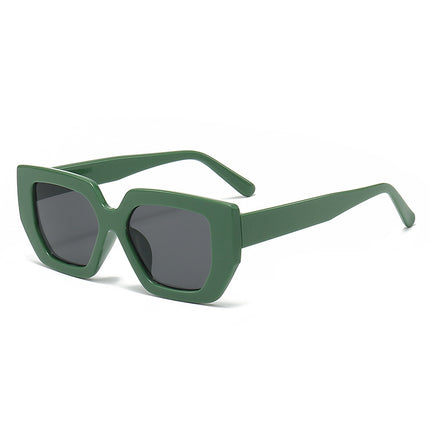 Cross-border Polygon Large Frame European and American Hot Girls Photo Shown Face Small Sunshade Sunglasses Simple Fashion Hip Hop Sunglasses Trendy