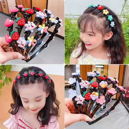 Girls Princess Korean Style Korean Style Internet Popular Pressed Hair Non-Slip Hair Accessories Fresh Sweet Headband 2022 Children Broken Hair Band