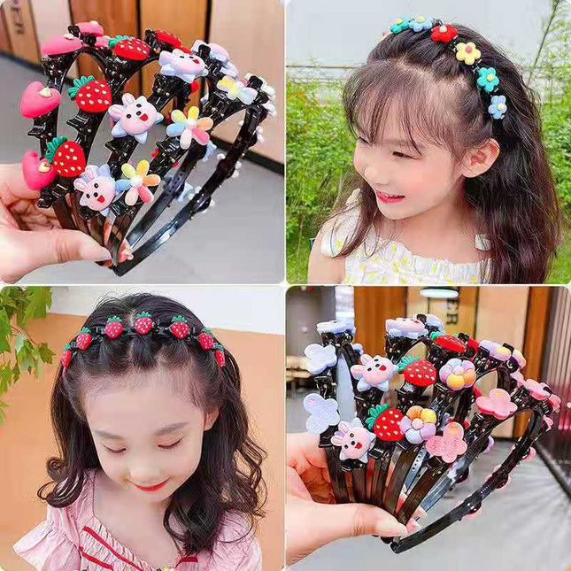 Girls Princess Korean Style Korean Style Internet Popular Pressed Hair Non-Slip Hair Accessories Fresh Sweet Headband 2022 Children Broken Hair Band