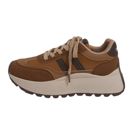 Women's Thick-Soled German Training Shoes for Small People 2025 Autum New Height-Increasing 7cm Forrest Gump Sneakers Showing Feet Small Daddy Shoes