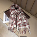 [off-white] threaded plaid scarf / 175cm or more