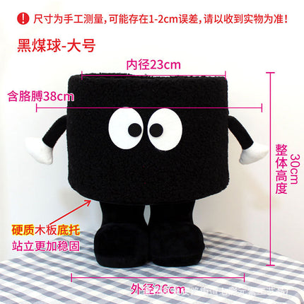 Cartoon Bigfoot Little Monster Storage Basket for Miscellaneous Snacks Large Dopamine Lamb Velvet Cute Storage Basket