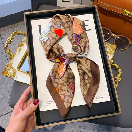 70cm Imitation Silk Square Scarf Fashion All-match Silk Scarf Professional Scarf Korean Style Neck Protection Scarf Decorative Small Square Scarf