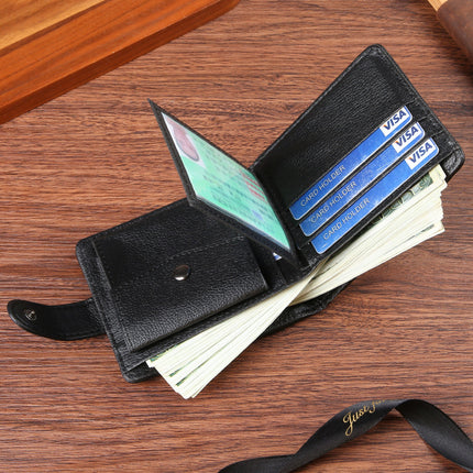 Cross-border New Men's Wallet Multi-card Card Bag Casual Bag Coin Purse Retro Large Capacity PU Leather Wallet Wholesale