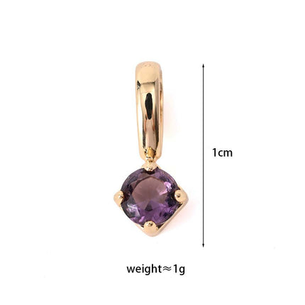 European and American Fashion Free Assembly DIY Accessories Twelve Birthstones December Birthstone Pendant Colorful Zircon Color Retention