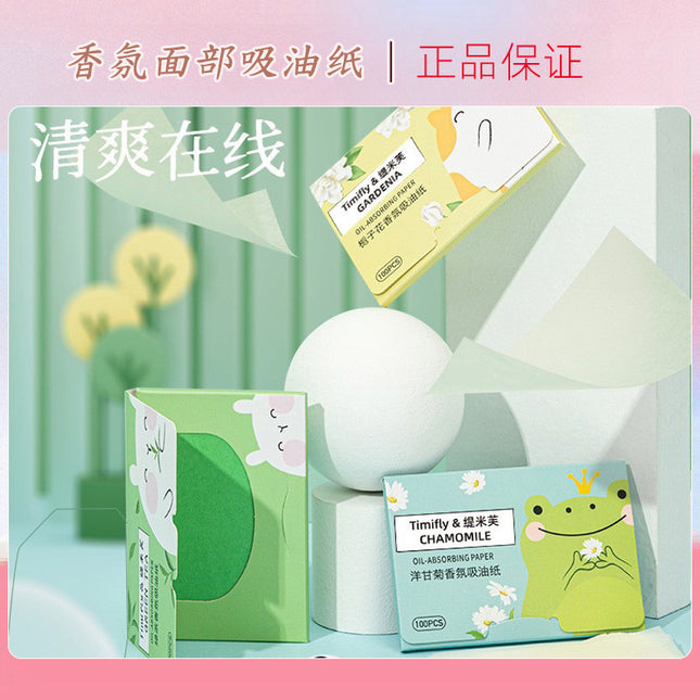 Timiv Facial Oil Absorbing Paper Facial Oil Absorbing Oil Control Oil Absorbing Paper 100 Fragrance Portable Extraction Boxed
