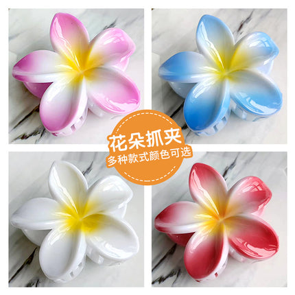 Lily Flower Grab Clip Frosted Gradient Egg Flower Grab Clip Spray Paint Advanced Sense Cross-border Back Head Large Hairpin