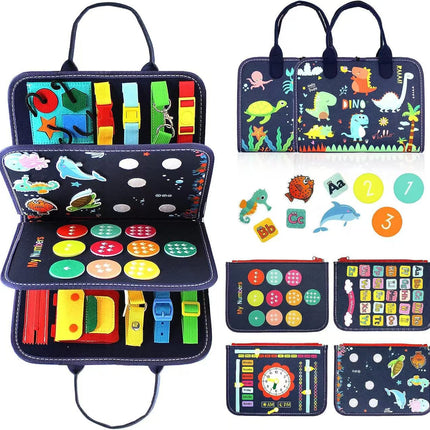 Cross-border Children's Busy Board Dressing Buckle Learning Board Felt DIY Early Education Toys Quiet Book Felt Learning Board