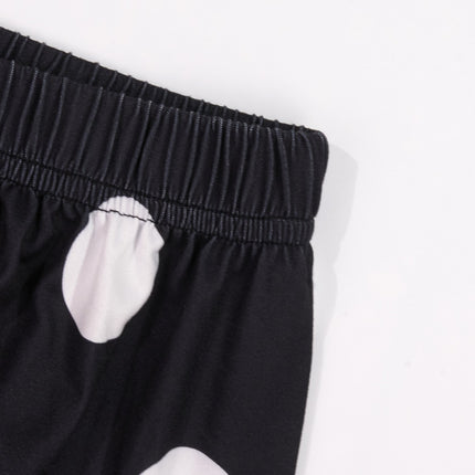 Cross-border Foreign Trade Special for plus size Pajama Pants Women's Thin Narrow-legged Pants Wave Dot Printed Pajama Pants 3 Pack