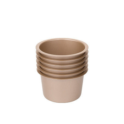 French bakery heightened straight muffin cup mold independent pudding cup cake mold household baking tools 6 pack