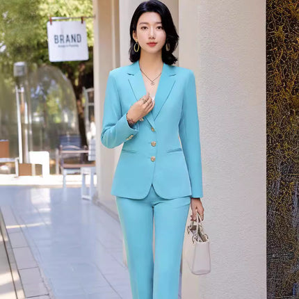 Orange Suit Jacket Women's High-end Fashionable Business Wear Elegant Goddess Fan Dress Western Style Fashionable Small Suit suit