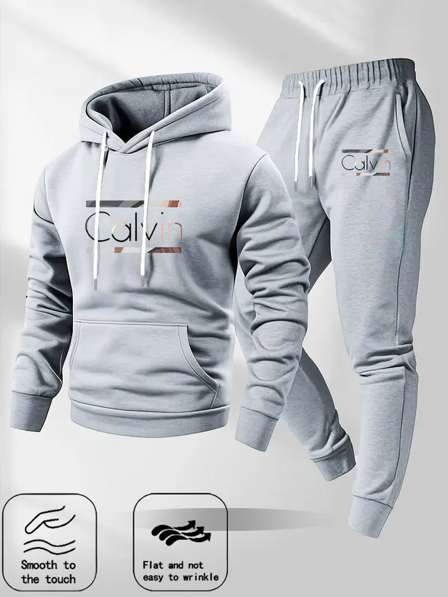 2025 Men's Clothing Cross-Border European and American New Men's Hooded Sweatshirt Autumn and Winter Fashion Fleece 250g Hoodie