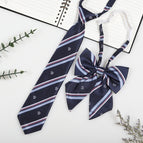 Dark blue pinwheel (tie + collar flower)