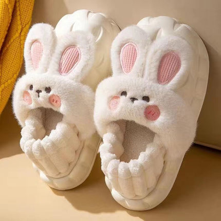 Anti-Slip Waterproof Winter White Rabbit Removable and Washable Dormitory Warm Home Cotton Couple Warm Little White Rabbit Room