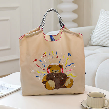 New Canvas Bag Embroidered Shopping Bag Tote Bag Large Capacity Bag Women's Handbag Crossbody Bag