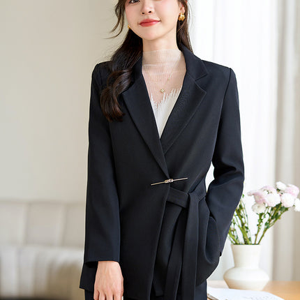 Beige Suit suit Women's 2024 New Autumn and Winter Professional Fashion Temperament Goddess Fan Fashion Personality Casual Suit