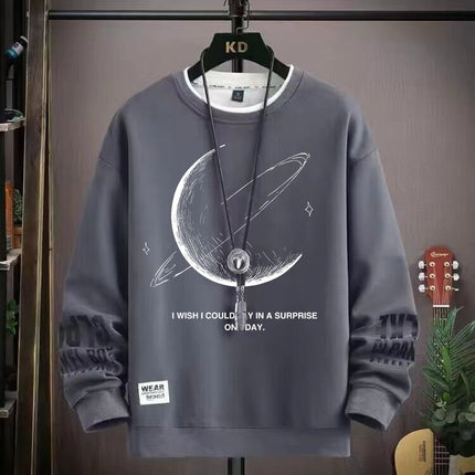 Couple Wear Winter Spring & Fall Sweatshirt Trendy Brand 2024 Internet Celebrity Ins Student Round Neck Sweatshirt Hooded Jacket Loose