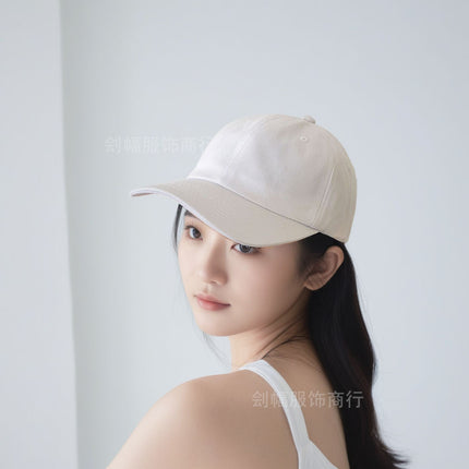 Summer High-End Baseball Cap for Women, Korean Trendy Versatile Sun Hat for Men, Casual Peaked Cap, Large Brim Sun Hat