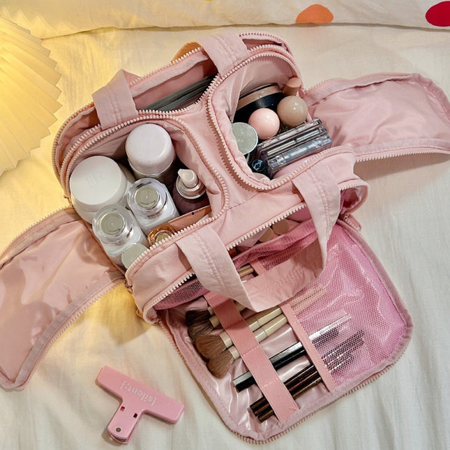 Cosmetic Bag, Multi-Layered Bag, Multi-Functional Storage Bag, Portable Travel Storage Bag, Women's Chain Bag, National Trend Handbag
