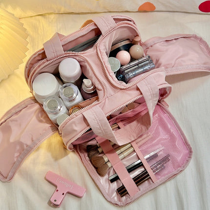 Cosmetic Bag, Multi-Layered Bag, Multi-Functional Storage Bag, Portable Travel Storage Bag, Women's Chain Bag, National Trend Handbag
