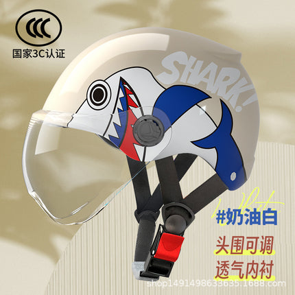 New National Standard 3c certified children's helmet boy baby girl electric car Children's helmet Four Seasons Universal half helmet