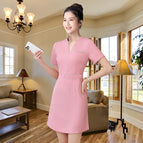 Pink short sleeve dress / S