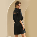 Bridesmaid-Black (Half Sleeve) / M