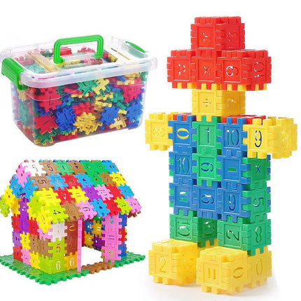 in stock Square Building Block Toy Magic Matching and Matching Boys and Children's Digital Insertion Block Plastic Toys for Hair
