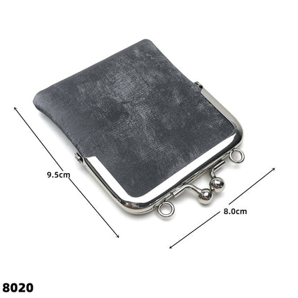 Satin Single Piece Mini Genuine Leather Coin Purse Lipstick Small Bag Buckle Storage Bag Open Buckle Crossbody Headset Bag