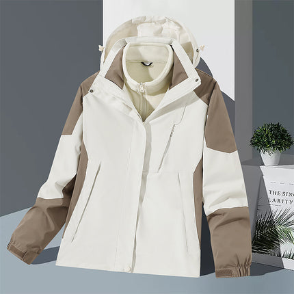Explosive Loose All-match Mink Velvet Couple Outdoor Sports Charge Clothes Men's and Women's Charge Clothes Three-in-One Jacket