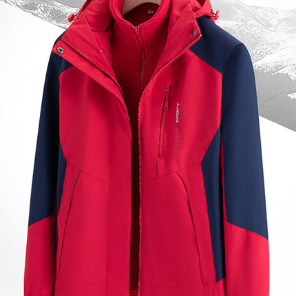Three-in-One Couple's Detachable Jacket for Traveling in Xizang Mountain Windproof Waterproof Outdoor Mountaineering Suit
