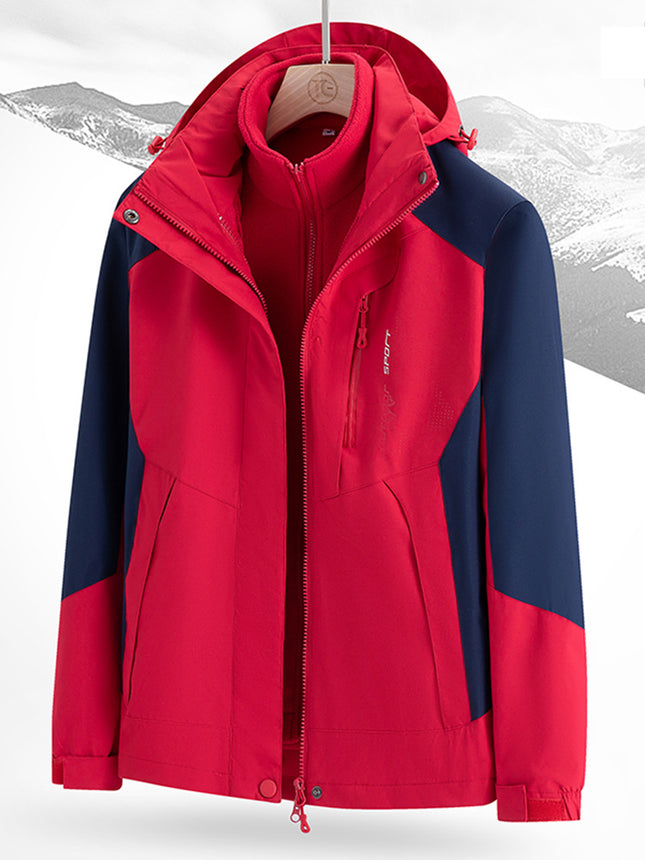 Three-in-One Couple's Detachable Jacket for Traveling in Xizang Mountain Windproof Waterproof Outdoor Mountaineering Suit