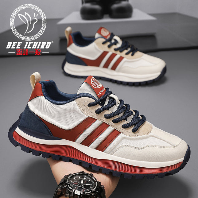Bee Wolf Flagship Store European New Spring/Summer Men's Shoes Soft Elastic Running Mesh Retro Sports Casual Forrest Gump Shoes